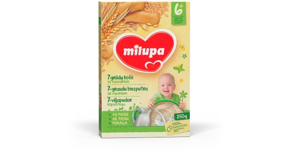 Milupa 7-viljapuder küpsistega, 250 g, alates 6-elukuust