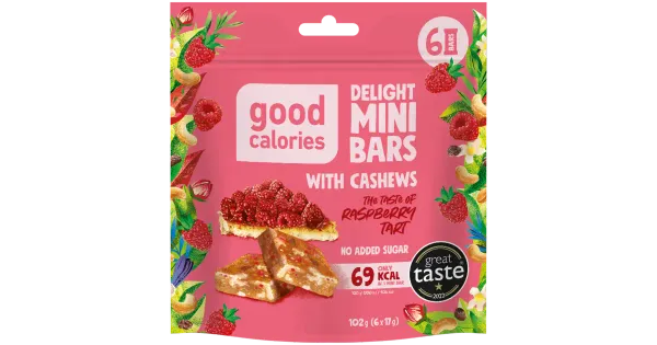 Mini batoonid GOOD CALORIES vaarikakoogi maitselised 17gx 6