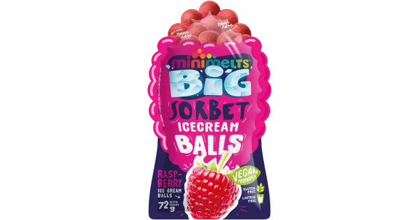 Minimelts Big Vaarikamaitselised Sorbetipallid 72 g