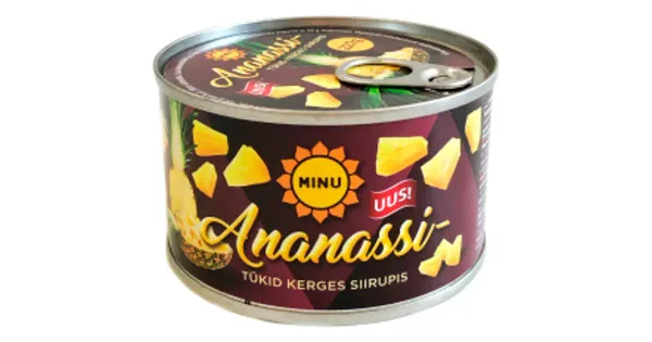 Minu ananassitükid kerges siirupis 227g