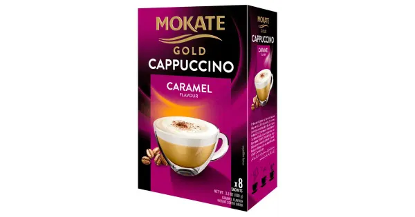 MOKATE GOLD Cappuccino kohvijook karamellimaitseline 12.5g x 8