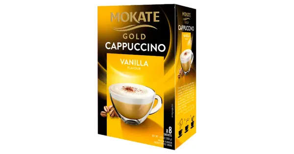 MOKATE GOLD Cappuccino kohvijook Vanilje 12.5g x 8