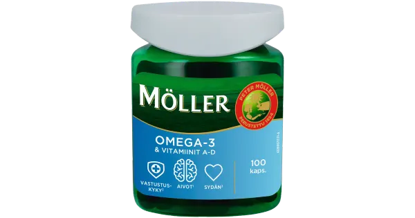 Möller Omega-3-kapslid & A-D vit. 100kaps