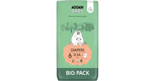 Moomin baby teipmähkmed 6 51tk 12-24kg