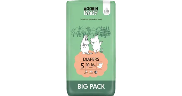 Moomin baby teipmähkmedr 5 60tk 10-16kg