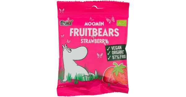 Moomin Fruitbears maasikas 3a, 40g