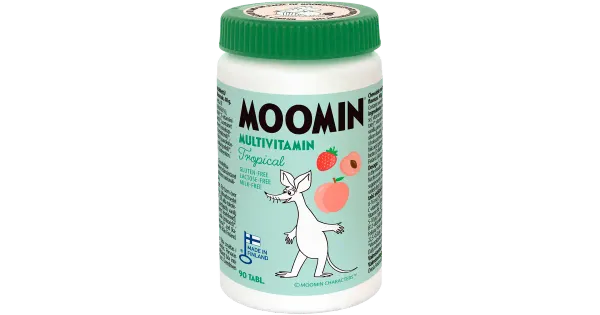 Moomin muumi multivitamiinid troopilise maitsega 90tk