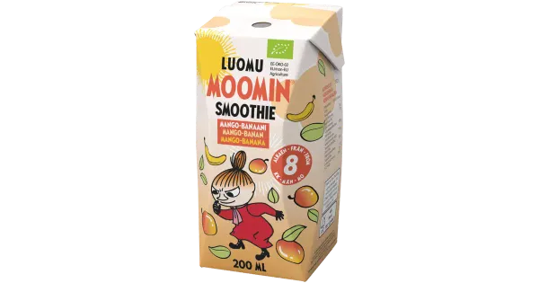 Moomin Muumi ökoloogiline mango-banaanismuuti 200ml