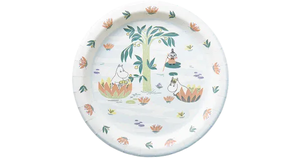 Moomin papptaldrik Muumi Lumme 22cm 10tk