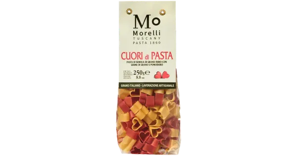 Morelli tomati ja nisuidu pasta, südamed 250g