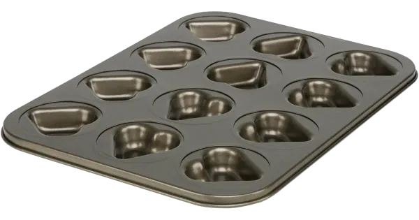 Muffinivorm Süda 12-muffinile, pruun