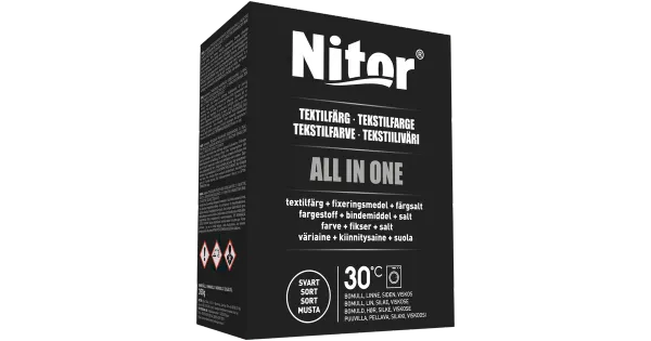 Must Tekstiilivärv Nitor Allin1 Must 350G