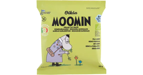 Muumi Oikia Muumi ökoloogiline kaerakrõps herne ja porgandiga 35g