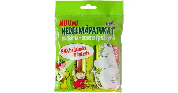 Muumi õuna-pirni- ja vaarikamaitselised puuviljabatoonid 8 tk 120 g