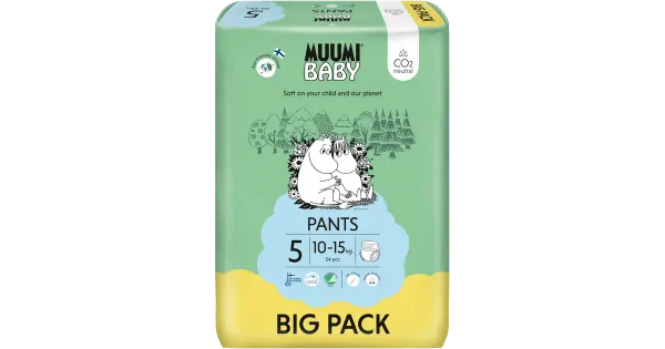 Muumi Walkers 5 püksmähe, 10-15kg, 54tk