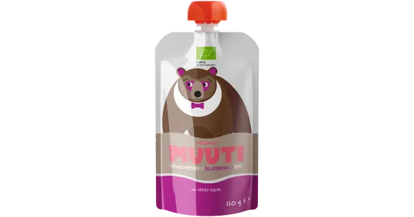Muuti Öko Pohla-mustika-rukkipuder 110 g, alates 8-elukuust