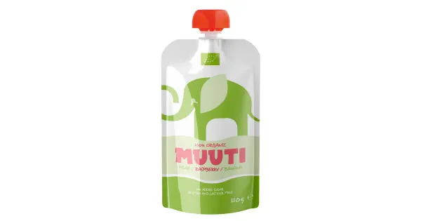 Muuti pirni-,vaarika- ja banaanipüree 110 g, öko, alates 6-elukuust