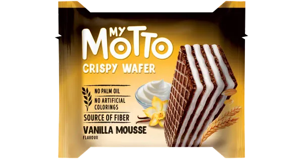 My motto vahvel vanillimaitselise kreemiga (80%) 30g