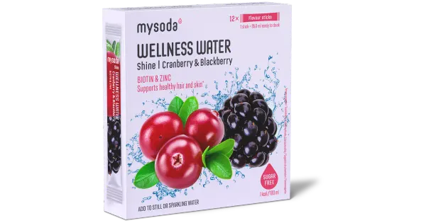 Mysoda Wellness Water Jõhvika-Aedmuraka joogipulber 12x4g