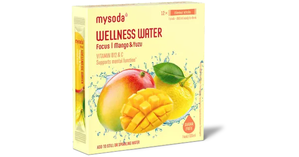 Mysoda Wellness Water mango-yuzu joogipulber 12x4g