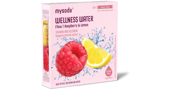 Mysoda Wellness Water Vaarika-Sidruni joogipulber 12x4g