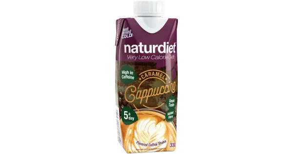 Naturdiet Caramel Capuccino madala kalorisisaldusega kohvijook proteeiniga 330 ml