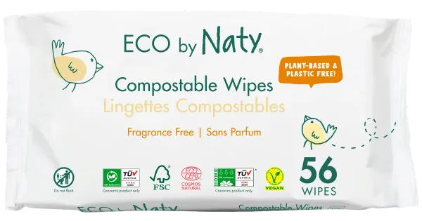 Naty Eco Sensitive niisked salvrätikud 56 tk