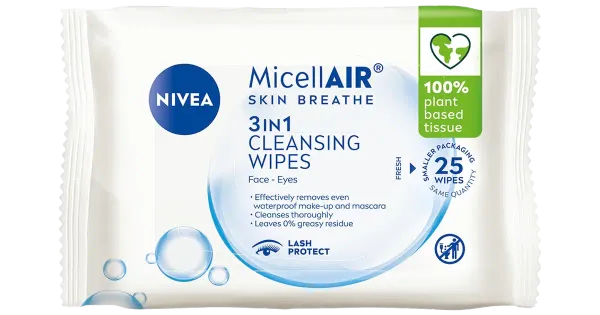 Nivea näopuhastussalvrätid MicellAIR 3in1 25tk