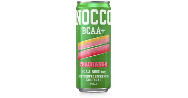 NOCCO BCAA+ virsiku-mangomaitseline kofeiinivaba karboniseeritud energiajook 330ml