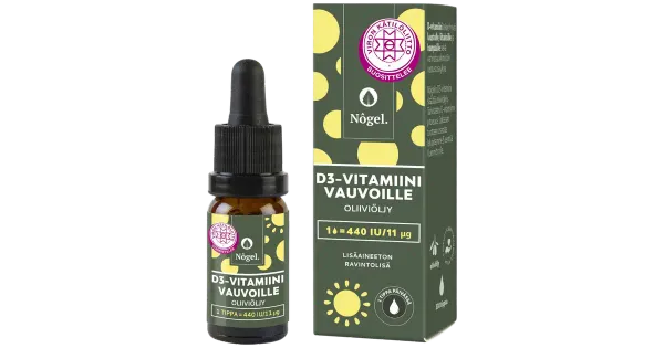 Nogel D3-vitamiini tilgad imikutele 10 ml