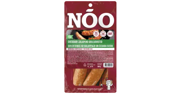 Nõo Cheddari-jalopeno grillvorstid 360g