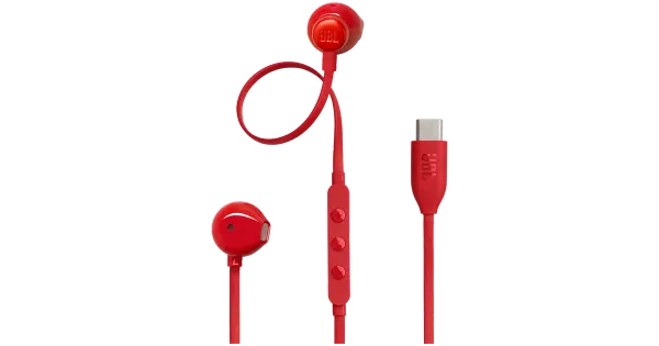 Nööpkõrvaklapid JBL Tune 305C punane