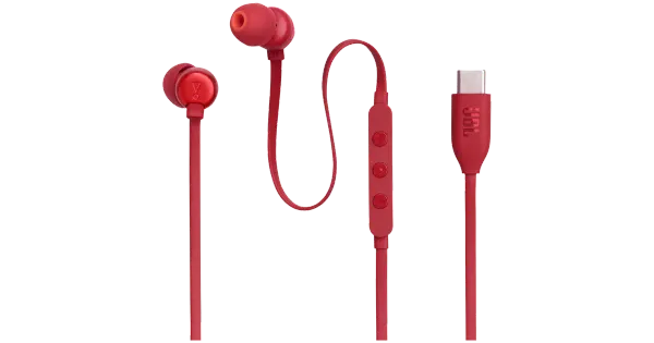 Nööpkõrvaklapid JBL Tune 310C punane
