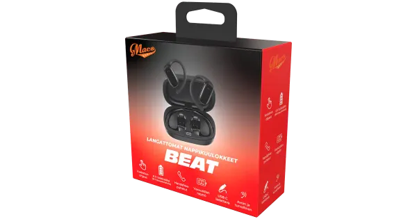 Nööpkõrvaklapid Macs Beat must
