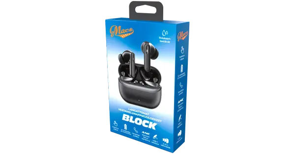 Nööpkõrvaklapid Macs Block must