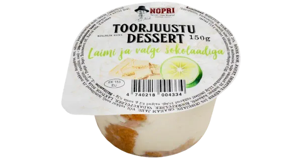 Nopri Toorjuustu dessert laimi ja valge šokolaadiga 150g