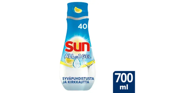 Nõudepesumasina geel Sun Allin1 Lemon 700ml