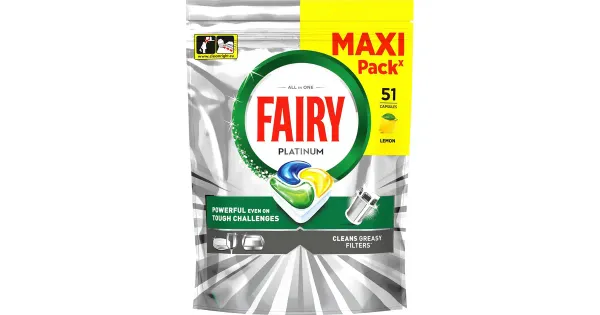 Nõudepesumasina tabletid Fairy Platinum Allin1 51tk