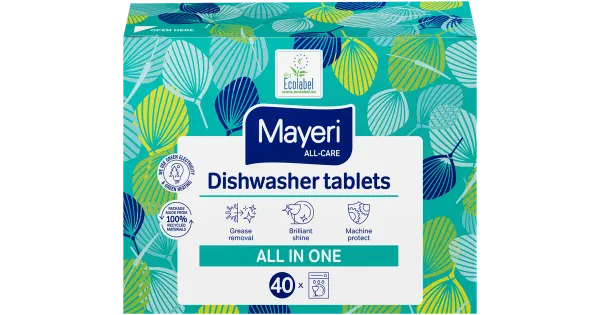 Nõudepesumasina tabletid Mayeri All-Care 40tk