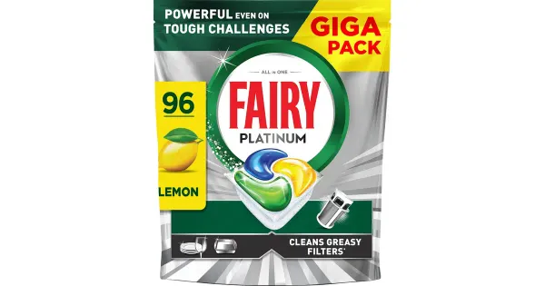 Nõudepesutabletid Fairy Platinum Lemon Mega Pack 96tk