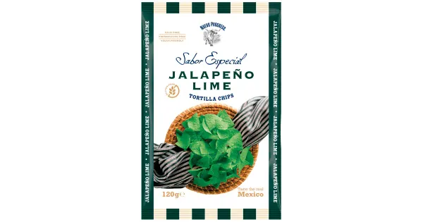 Nuevo Progreso jalapeno ja laimi maitselised maisikrõpsud 120 g