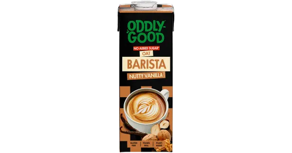 Oddlygood Barista kaerajook ilma lisatud suhkruta, pähklise vanillimaitsega, gluteenivaba, UHT 1l