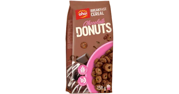 Oho hommikusöök Chocolate Donuts 150g