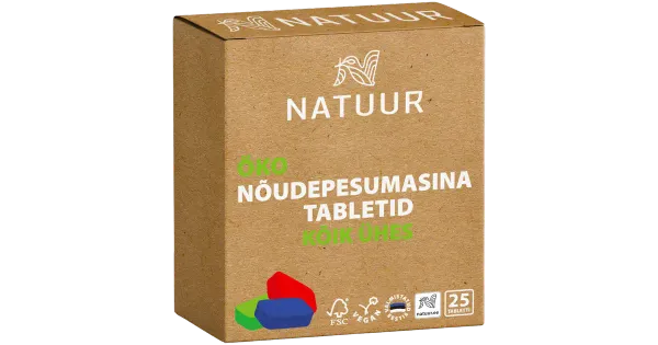 Öko nõudepesumasina tabletid Natuur allin1 25tk