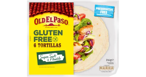 Old El Paso gluteenivabad tortiljad 6 tk, 216 g