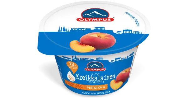 Olympuse Kreeka jogurt virsikuga, rasvatu, 150 g