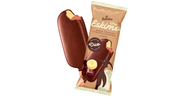 Onu Eskimo Banaani- ja šokolaadi-koorejäätis glasuuris 150ml/90 g