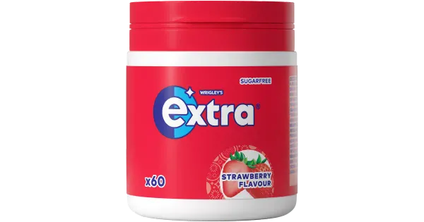 Orbit Extra närimiskumm purk, maasikamaitseline 84g