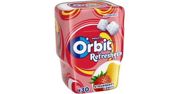 Orbit Refreshers maasika-sidruni pudel 67g