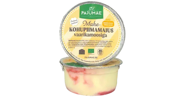 Pajumäe Talu mahe-kohupiimamaius vaarikamoosiga, 150 g